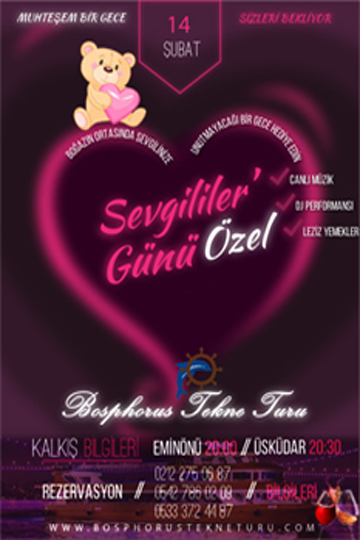 Bosphorus Tekne Turu Sevgililer Günü Programı